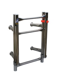 Dixon Stainless Steel Transom Mounted Boat Ladder - three step with folding section - Model F3B